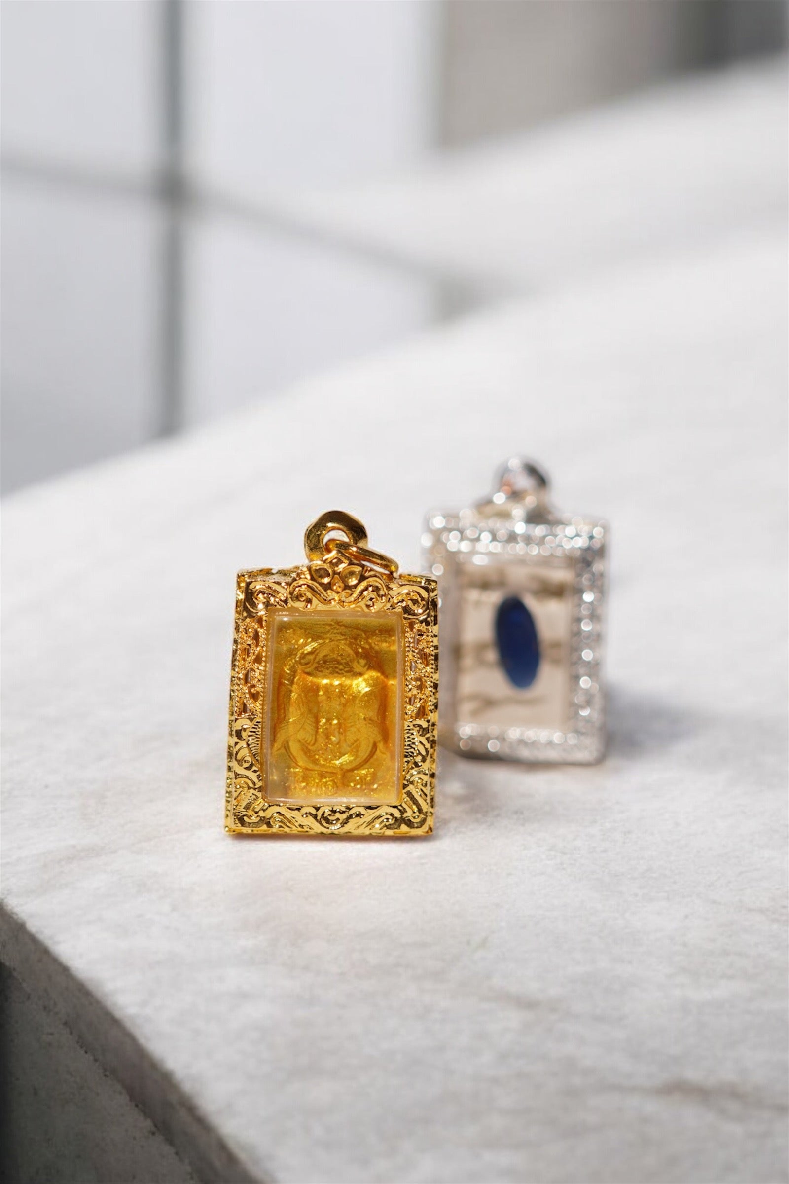 Salika with Sapphire Amulet